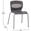 image:imageFlash Furniture HERCULES Series Set of 5 Commercial Stack Chair  Roomy Wide 770 lb Capacity  Lumbar Support  Durable Plastic  Silver Steel Frame  Gray