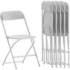 image:imageFlash Furniture Hercules Series Plastic Folding Chair  White  6 Pack 650LB Weight Capacity amp Elon 6Foot BiFold Granite White Plastic Banquet and Event Folding TableWhite