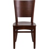 image:imageFlash Furniture Lacey Series Solid Back Walnut Wood Restaurant Chair  Durable Construction Commercial UseWalnut Wood SeatWalnut Wood Frame