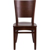 image:imageFlash Furniture Lacey Series Solid Back Walnut Wood Restaurant Chair  Durable Construction Commercial UseWalnut Wood SeatWalnut Wood Frame
