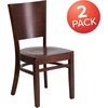 image:imageFlash Furniture Lacey Series Solid Back Walnut Wood Restaurant Chair  Durable Construction Commercial UseWalnut Wood SeatWalnut Wood Frame