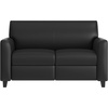 image:imageFlash Furniture LeatherSoft Reception Loveseat with Charging Station Black  USBC Port AC Outlets USB PortsBlack