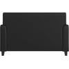 image:imageFlash Furniture LeatherSoft Reception Loveseat with Charging Station Black  USBC Port AC Outlets USB PortsBlack