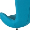 image:imageFlash Furniture Rally White LeatherSoft Saddle Wing OttomanAqua Fabric