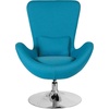 image:imageFlash Furniture Rally White LeatherSoft Saddle Wing OttomanAqua Fabric