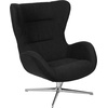 image:imageFlash Furniture Rally White LeatherSoft Saddle Wing OttomanBlack Fabric