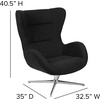 image:imageFlash Furniture Rally White LeatherSoft Saddle Wing OttomanBlack Fabric