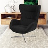 image:imageFlash Furniture Rally White LeatherSoft Saddle Wing OttomanBlack Fabric
