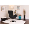 image:imageFlash Furniture Rally White LeatherSoft Saddle Wing OttomanBlack Fabric