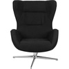 image:imageFlash Furniture Rally White LeatherSoft Saddle Wing OttomanBlack Fabric