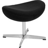 image:imageFlash Furniture Rally White LeatherSoft Saddle Wing OttomanBlack Fabric