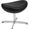 image:imageFlash Furniture Rally White LeatherSoft Saddle Wing OttomanBlack Leathersoft
