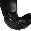 image:imageFlash Furniture Rally White LeatherSoft Saddle Wing OttomanBlack Leathersoft