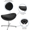 image:imageFlash Furniture Rally White LeatherSoft Saddle Wing OttomanBlack Leathersoft