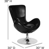 image:imageFlash Furniture Rally White LeatherSoft Saddle Wing OttomanBlack Leathersoft