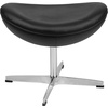 image:imageFlash Furniture Rally White LeatherSoft Saddle Wing OttomanBlack Leathersoft