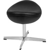 image:imageFlash Furniture Rally White LeatherSoft Saddle Wing OttomanBlack Leathersoft