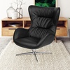 image:imageFlash Furniture Rally White LeatherSoft Saddle Wing OttomanBlack Leathersoft