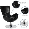 image:imageFlash Furniture Rally White LeatherSoft Saddle Wing OttomanBlack Leathersoft