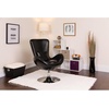 image:imageFlash Furniture Rally White LeatherSoft Saddle Wing OttomanBlack Leathersoft