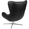 image:imageFlash Furniture Rally White LeatherSoft Saddle Wing OttomanBlack Leathersoft