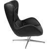image:imageFlash Furniture Rally White LeatherSoft Saddle Wing OttomanBlack Leathersoft
