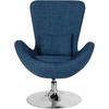 image:imageFlash Furniture Rally White LeatherSoft Saddle Wing OttomanBlue Fabric