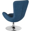 image:imageFlash Furniture Rally White LeatherSoft Saddle Wing OttomanBlue Fabric