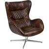 image:imageFlash Furniture Rally White LeatherSoft Saddle Wing OttomanBomber Jacket Leathersoft