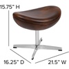image:imageFlash Furniture Rally White LeatherSoft Saddle Wing OttomanBomber Jacket Leathersoft