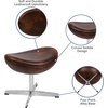 image:imageFlash Furniture Rally White LeatherSoft Saddle Wing OttomanBomber Jacket Leathersoft