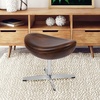 image:imageFlash Furniture Rally White LeatherSoft Saddle Wing OttomanBomber Jacket Leathersoft