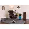 image:imageFlash Furniture Rally White LeatherSoft Saddle Wing OttomanBrown Leathersoft