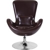image:imageFlash Furniture Rally White LeatherSoft Saddle Wing OttomanBrown Leathersoft