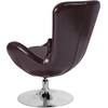 image:imageFlash Furniture Rally White LeatherSoft Saddle Wing OttomanBrown Leathersoft