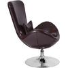 image:imageFlash Furniture Rally White LeatherSoft Saddle Wing OttomanBrown Leathersoft