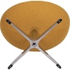 image:imageFlash Furniture Rally White LeatherSoft Saddle Wing OttomanCitron Fabric
