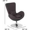image:imageFlash Furniture Rally White LeatherSoft Saddle Wing OttomanDark Gray Fabric