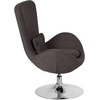 image:imageFlash Furniture Rally White LeatherSoft Saddle Wing OttomanDark Gray Fabric