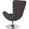 image:imageFlash Furniture Rally White LeatherSoft Saddle Wing OttomanDark Gray Fabric