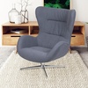 image:imageFlash Furniture Rally White LeatherSoft Saddle Wing OttomanGray Fabric