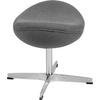 image:imageFlash Furniture Rally White LeatherSoft Saddle Wing OttomanGray Fabric