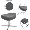 image:imageFlash Furniture Rally White LeatherSoft Saddle Wing OttomanGray Fabric