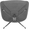 image:imageFlash Furniture Rally White LeatherSoft Saddle Wing OttomanGray Fabric