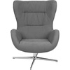 image:imageFlash Furniture Rally White LeatherSoft Saddle Wing OttomanGray Fabric