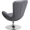 image:imageFlash Furniture Rally White LeatherSoft Saddle Wing OttomanGray Leathersoft