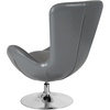 image:imageFlash Furniture Rally White LeatherSoft Saddle Wing OttomanGray Leathersoft
