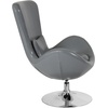 image:imageFlash Furniture Rally White LeatherSoft Saddle Wing OttomanGray Leathersoft