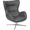 image:imageFlash Furniture Rally White LeatherSoft Saddle Wing OttomanGray Leathersoft