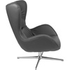 image:imageFlash Furniture Rally White LeatherSoft Saddle Wing OttomanGray Leathersoft